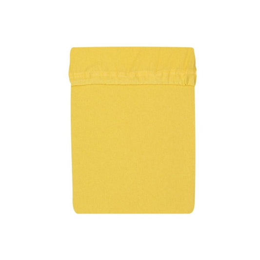 Spannbettlaken Jersey 70x140 cm Gelb mit Gummizug – weiches, atmungsaktives Babybettlaken aus Baumwolle