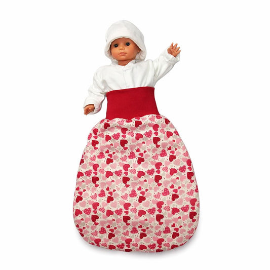 Baby Strampelsack Herzen aus Baumwolle für Babys 6–12 Monate