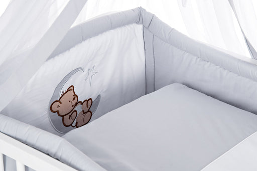 Komplettbett 120 × 60 cm Babybett Teddy auf dem Mond - babyhafen.de 