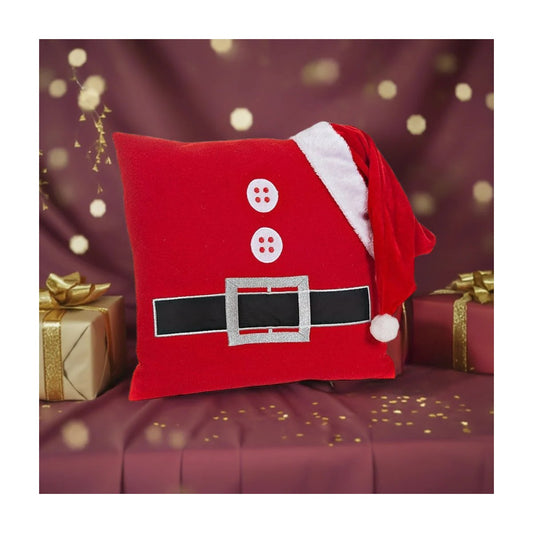 Dekokissen Weihnachten 40x40 cm mit Santa Claus Motiv, liebevolle Stickerei – perfekte Weihnachtsdeko