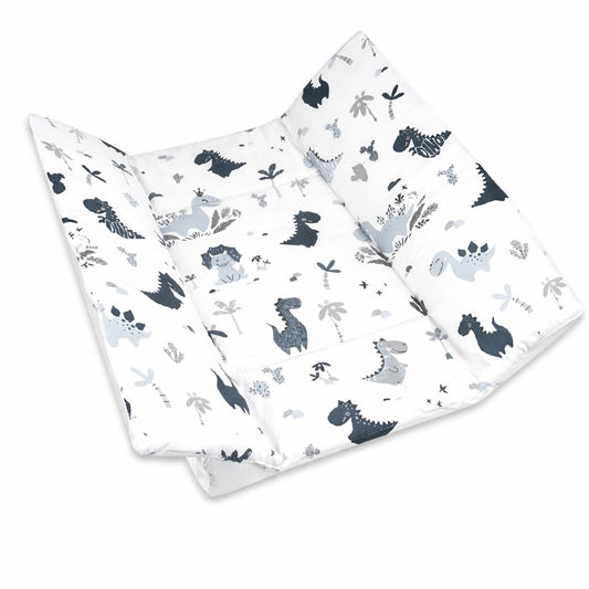 Quadratische Wickelauflage in der Größe 75 × 75 cm mit erhöhten, weich gepolsterten Rändern.