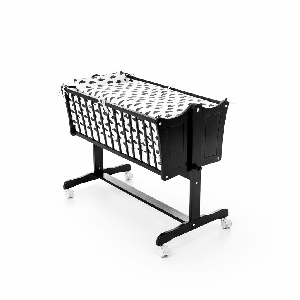 5-teiliges Wiegenset Wolken aus Baumwolle – Komplettset für Babywiege