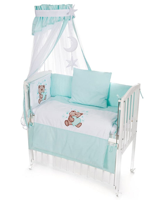 Baby Beistellbett Komplettbett inkl. Krabbeldecke Teddy MINT - babyhafen.de 