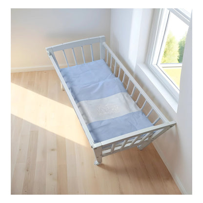 Beistellbett Weiß 40x90 inkl. Matratze & Bettwäsche Set – Viele Farben - babyhafen.de 