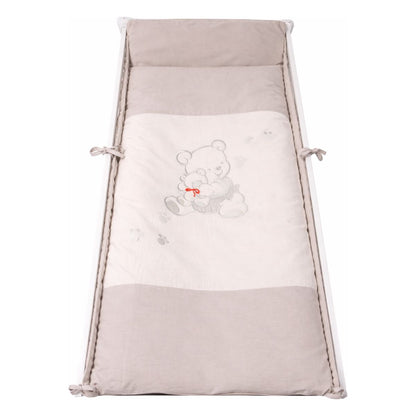 Baby Bettwäsche Set mit Bären Stickerei 40x90 aus Baumwolle