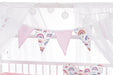 Baby Hausbett 120x60 Matratze Minky Bettset Regenbogen rosa - babyhafen.de 