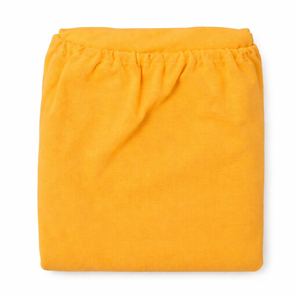 Baby Spannbettlaken oval 40x70 gelb aus Jersey mit Gummizug