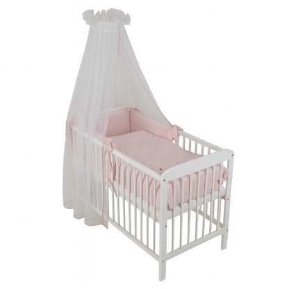Komplett-Babybett 60x120 – Rosa & Wende-Bettwäsche Interlock