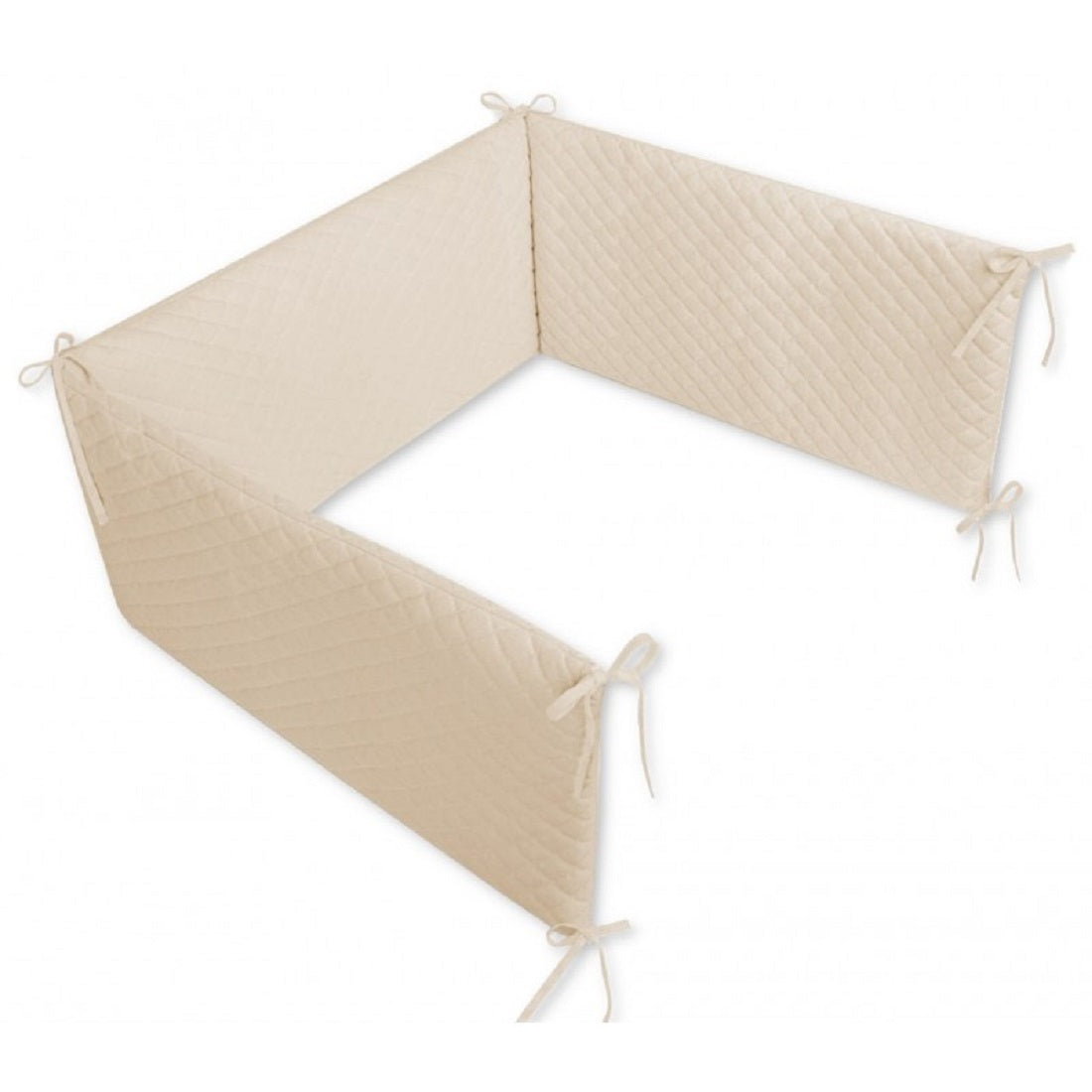 Weiche Bettumrandung für Kinderbett in Beige