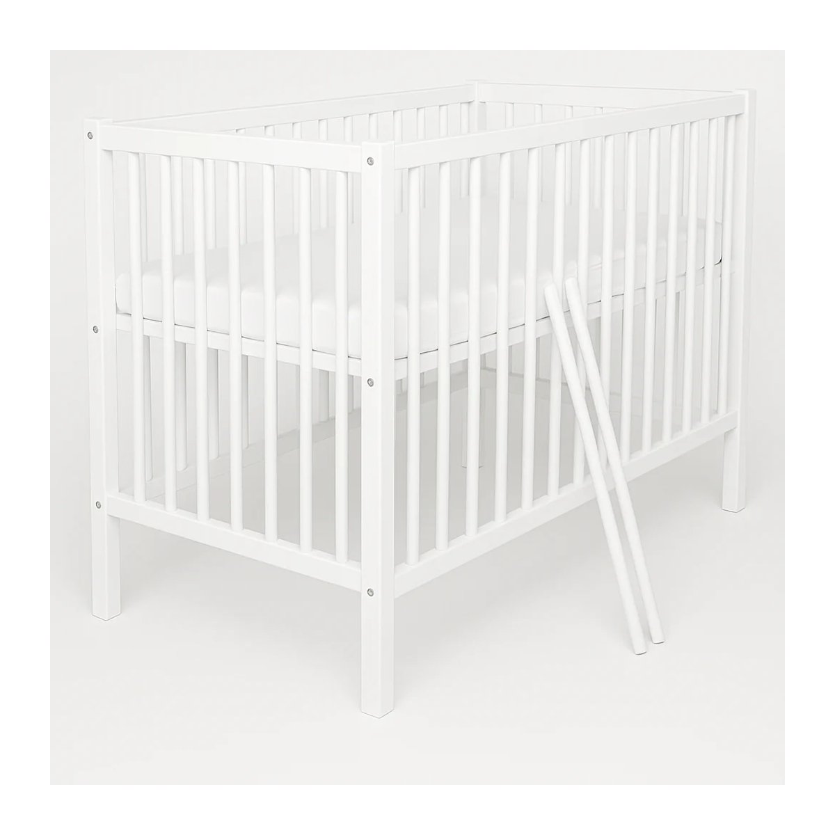 Babybett Pino – 60x120 cm mit Matratze aus massivem Kiefernholz