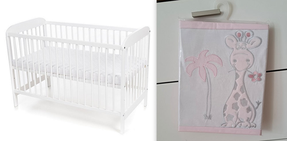 Kinderbett Weiß EMI 60 × 120 Matratze Bezüge - babyhafen.de 