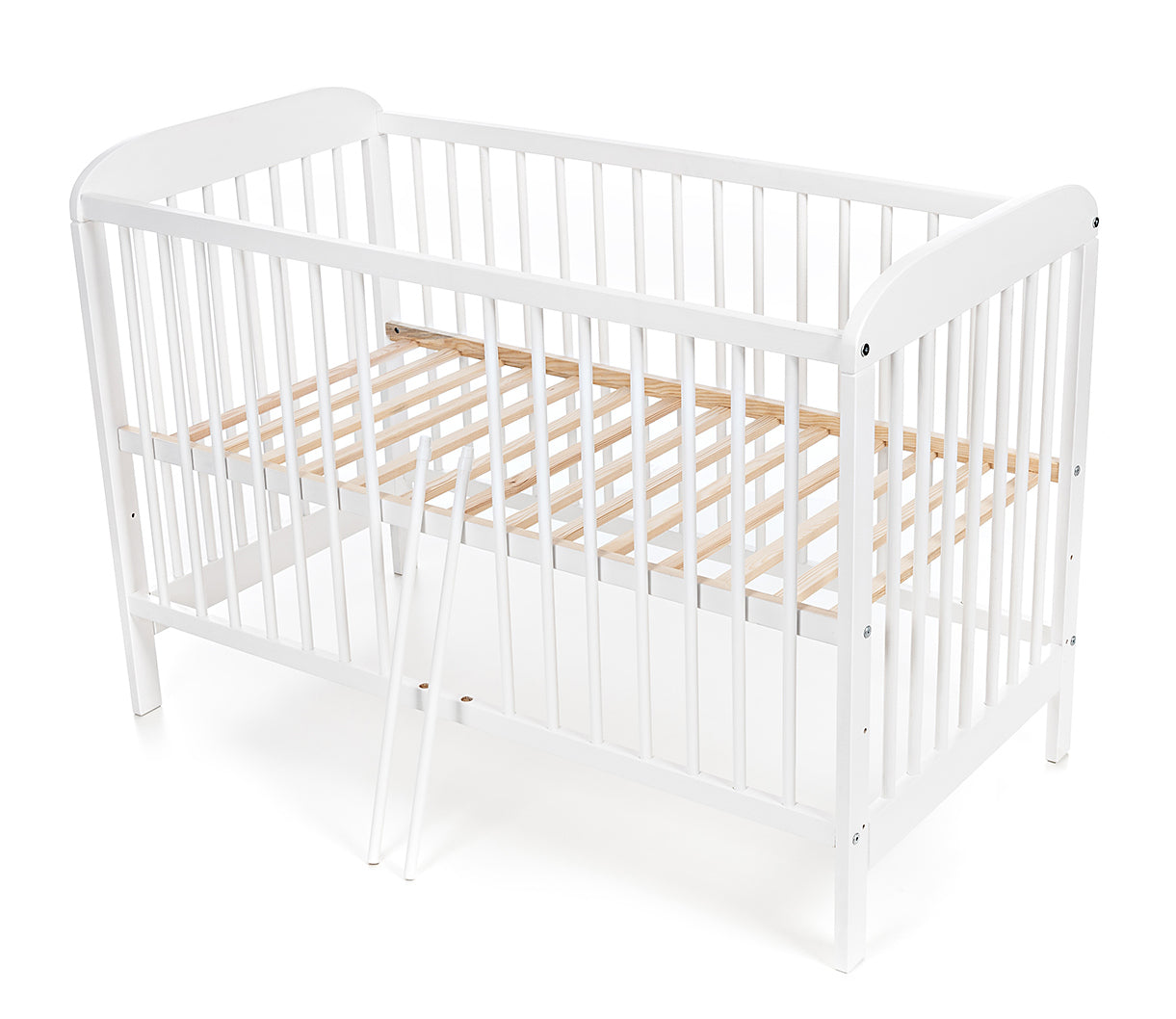 Kinderbett Weiß EMI 60 × 120 Matratze Bezüge - babyhafen.de 