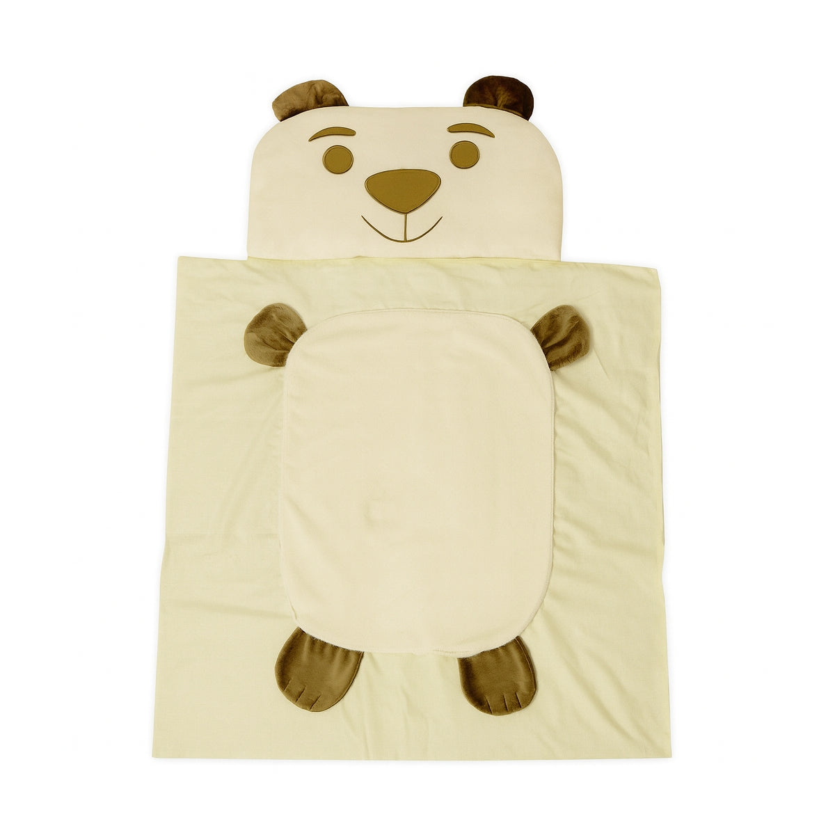 Babyhafen Bettwäsche Set Mascotas für Babybett – süßes Bärchen-Design in Beige