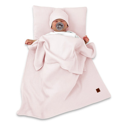 Babydecke und Kissen Sweater Soft Rosa