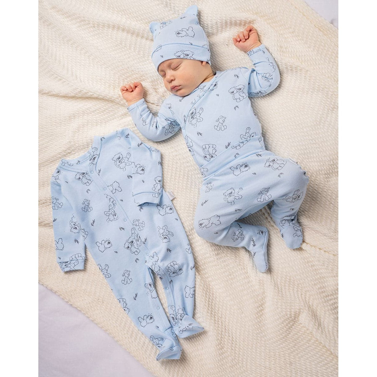 4-tlg. Neugeborenen-Set blau (Gr.62) – Erstausstattung - babyhafen.de 