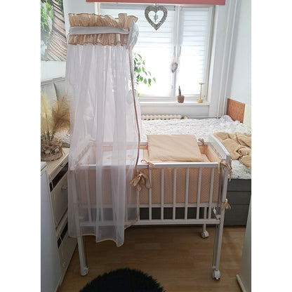 8-teilig Babybett Beistellbett 90x40 Giraffe in Beige - babyhafen.de 