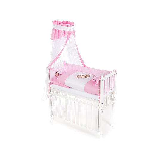 Beistellbett Baby Komplettbett Rosa – Bär auf dem Mond - babyhafen.de 