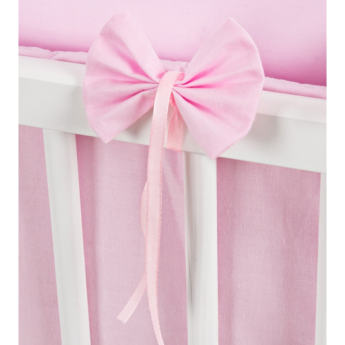 Beistellbett Matratze, Rollen, HERZEN rosa Deko-Schleifen - babyhafen.de 