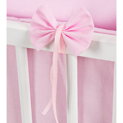 Beistellbett Matratze, Rollen, HERZEN rosa Deko-Schleifen - babyhafen.de 