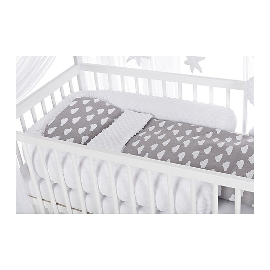 Hausbett Kinderbett Matratze Minky Bettset Wolken
