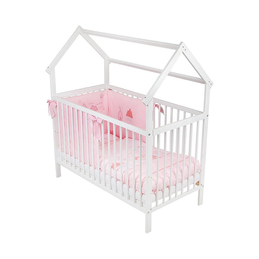 Hausbett Home Sweet Rosa 60x120 Bio Bettset
