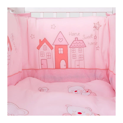 Hausbett Home Sweet Rosa 60x120 Bio Bettset