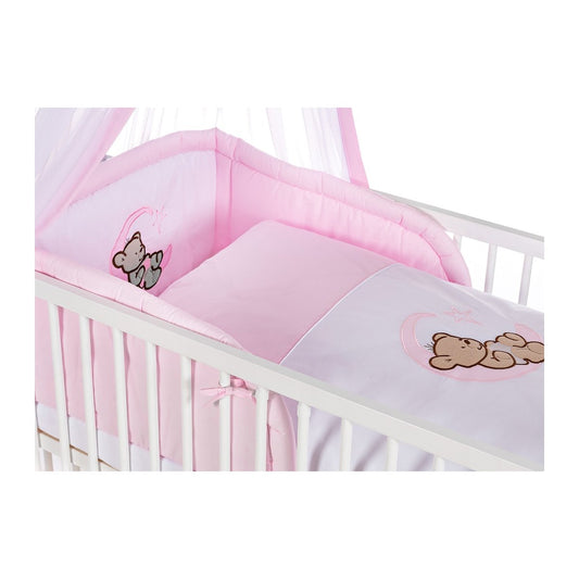Komple yatak 120 × 60 bebek yatağı Teddy ayda, pembe