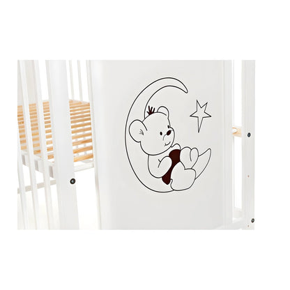 Complete bed 120 × 60 cm Baby bed Teddy on the moon