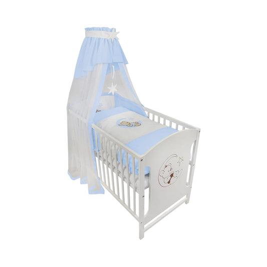 Komple yatak 120 × 60 bebek yatağı Teddy ayda, mavi