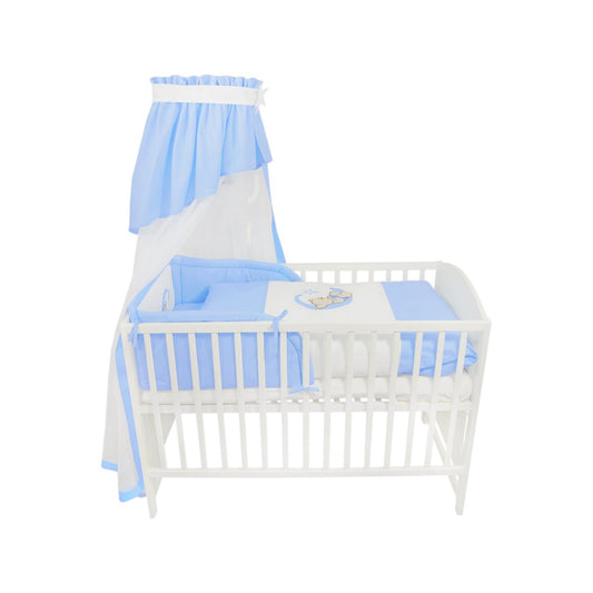Komple yatak 120 × 60 bebek yatağı Teddy ayda, mavi