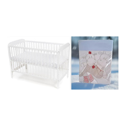Kinderbett Weiß EMI 60 × 120 Matratze Bezüge - babyhafen.de 