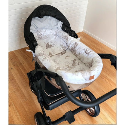 3-tlg. Umrandung für Kinderwagen-Bezug Wald - babyhafen.de 