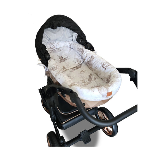 3-teiliges Kinderwagen-Set im Wald-Design – 100% Baumwolle - babyhafen.de 
