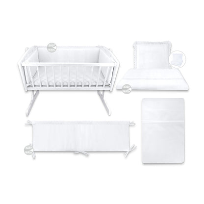 Wiegenset Royal Weiß Spitze (ohne Wiege) - babyhafen.de 