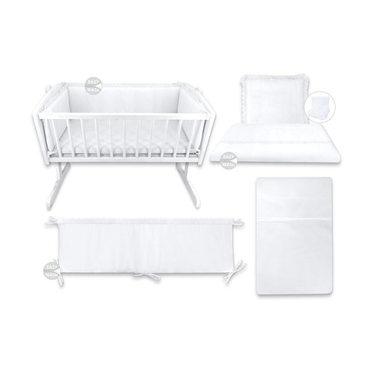 Wiegenset Royal Weiß Spitze (ohne Wiege) - babyhafen.de 