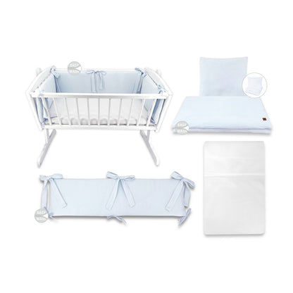 Wiegenset Premium Soft Sweater in Blau - babyhafen.de 