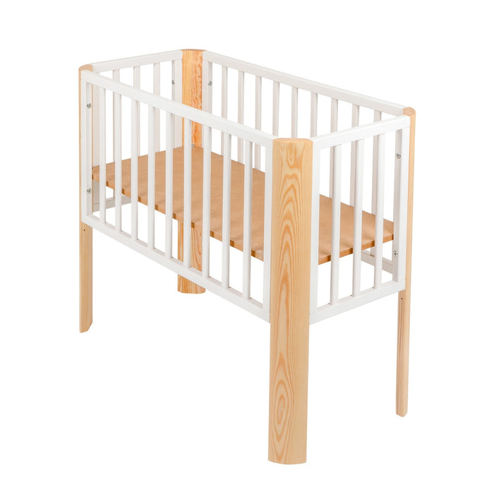 Beistellbett Stubenbett BABY HERZEN Schleifen Grau - babyhafen.de 