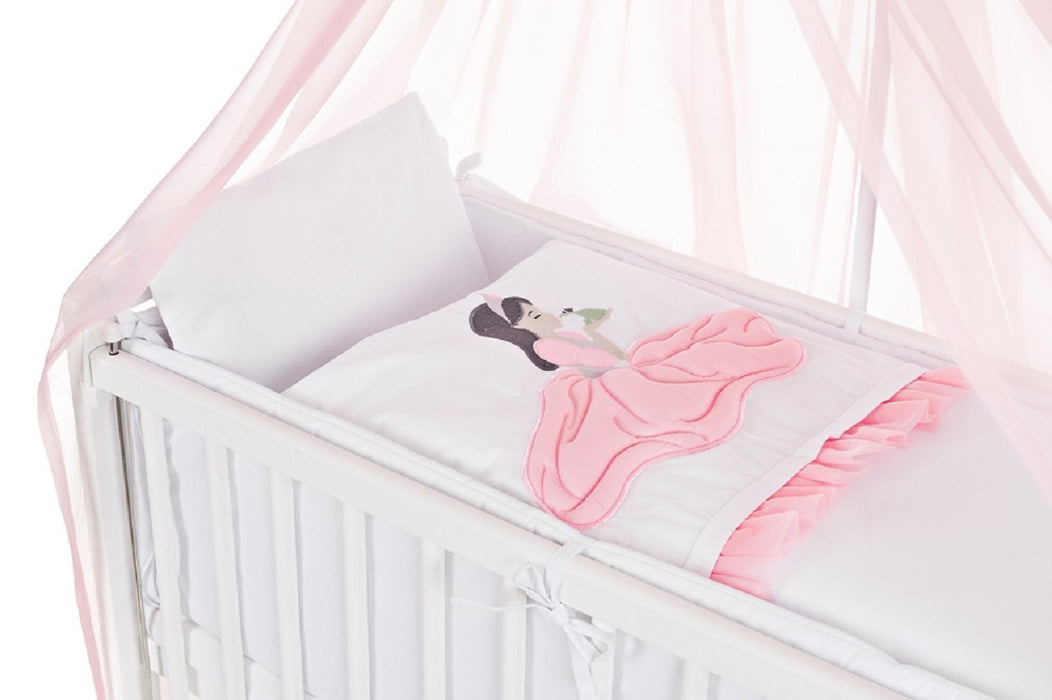 Mobiles Beistellbett Rollen Komplett rosa Prinzessin - babyhafen.de 