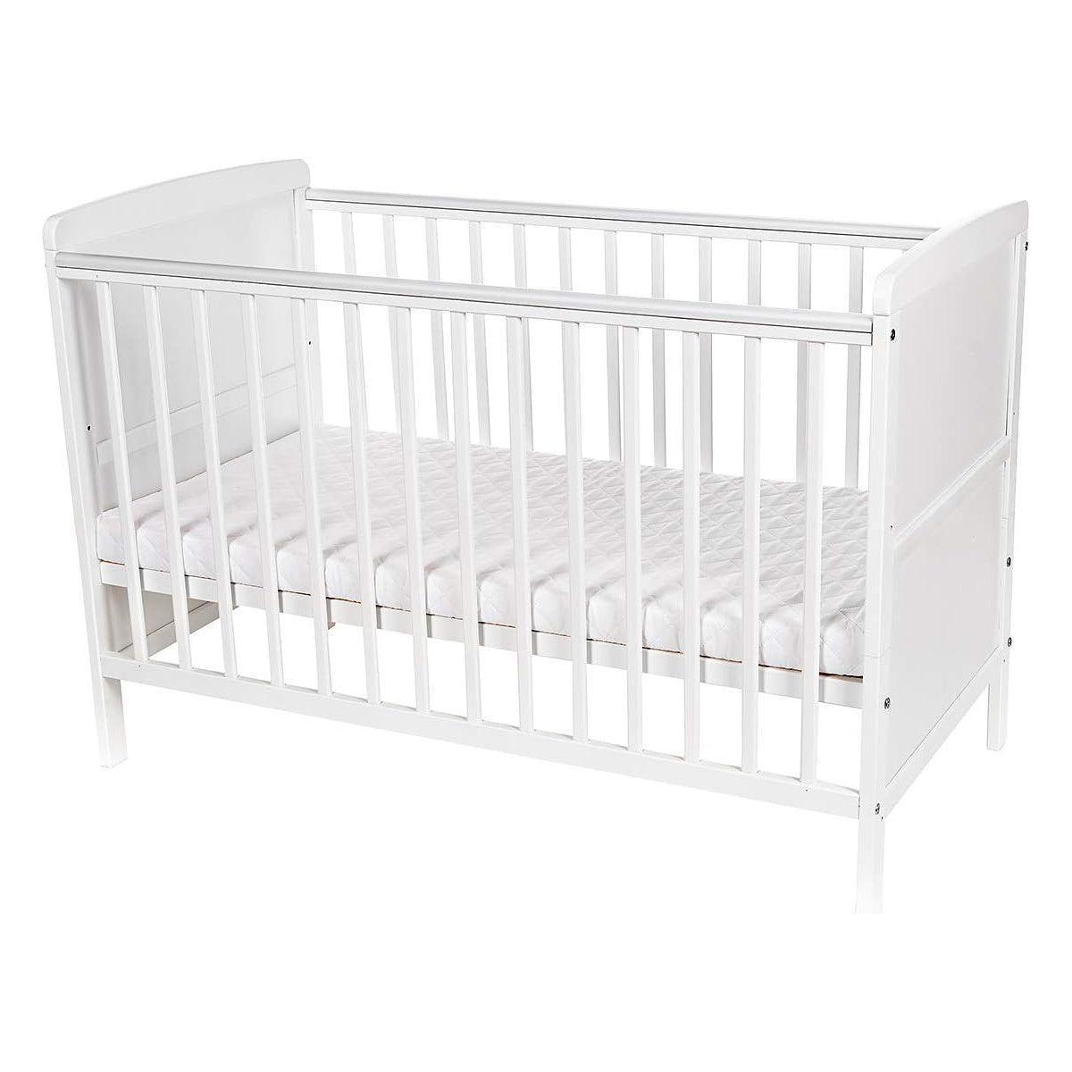 Babybett Travis 60×120 cm umbaubar mit Matratze und Lattenrost