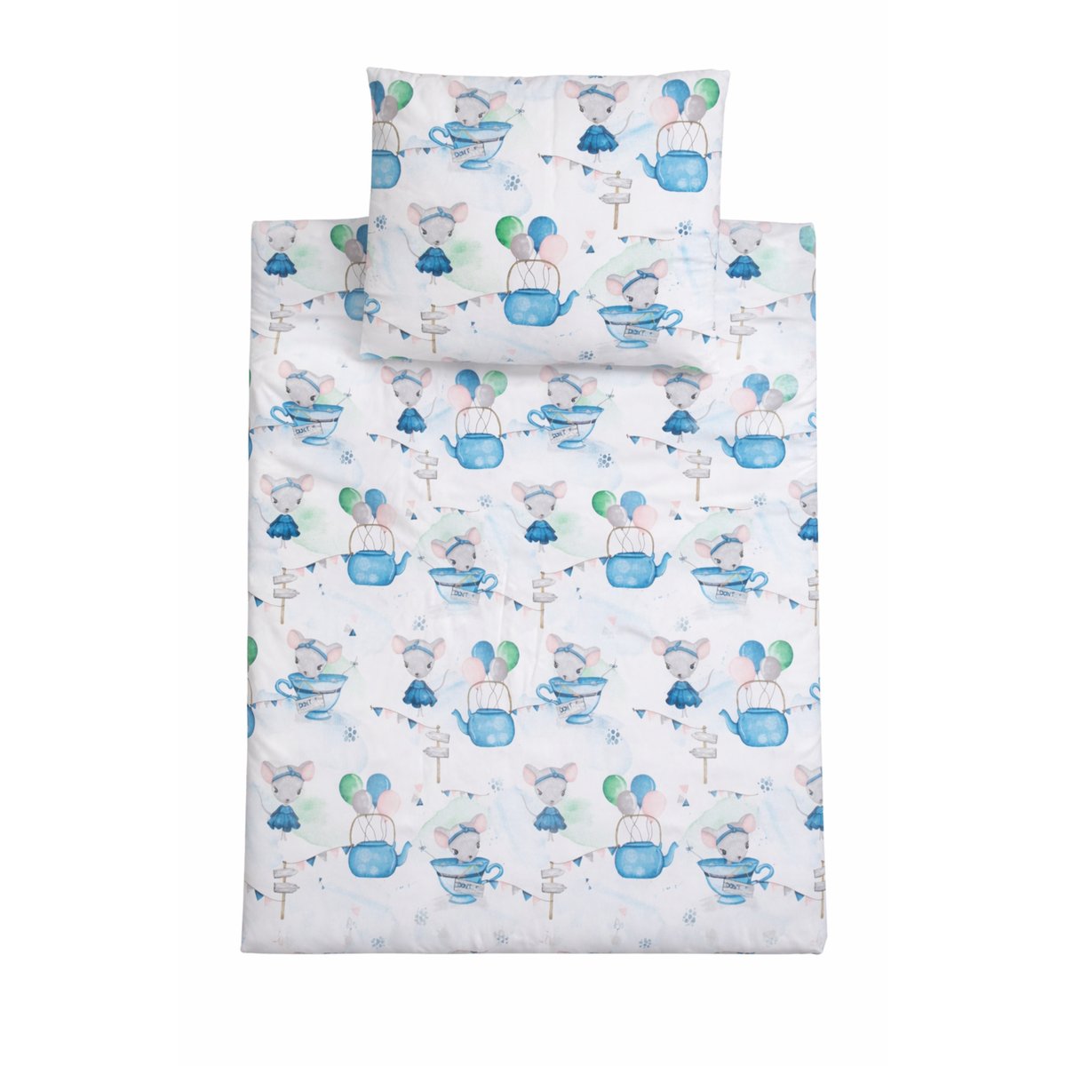 Kinderbettwäsche Set 4-teilig aus 100 % Baumwolle, antiallergisch