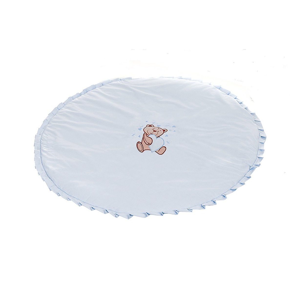 Krabbeldecke Baby mit Rüschen & Stickerei – 5 Farben