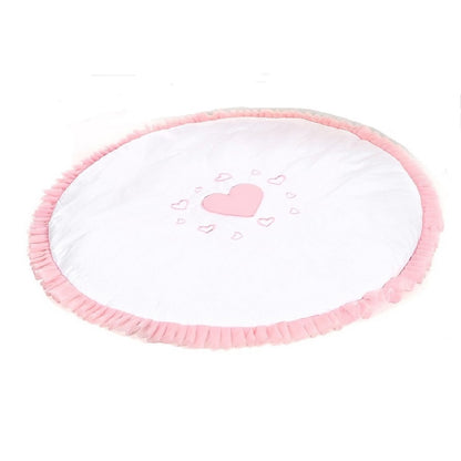 Babyhafen Krabbeldecke Baby mit Rüschen & Stickerei Herz