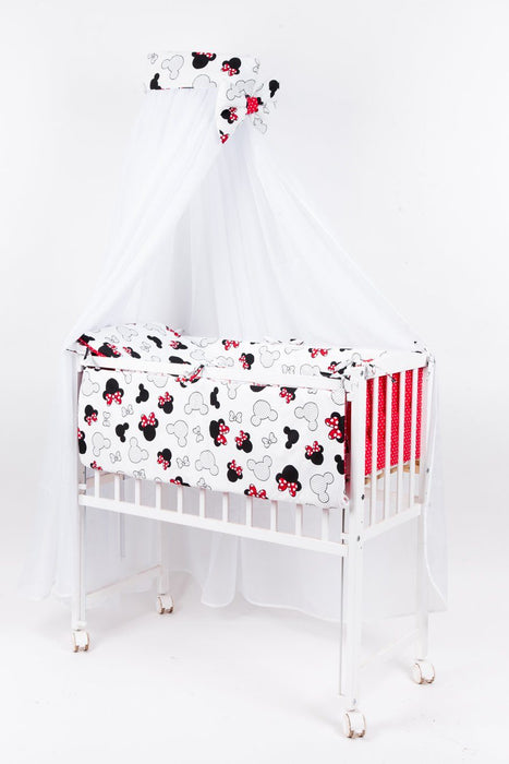 Beistellbett Baby Minnie Schleifen inkl. Wickelauflage - babyhafen.de 