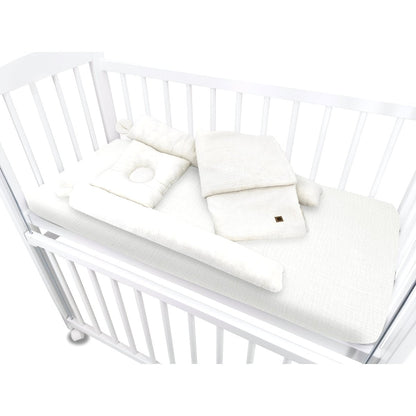Beistellbett 40x90 Komplettset mit Matratze, Babynest und Musselin Spannbettlaken