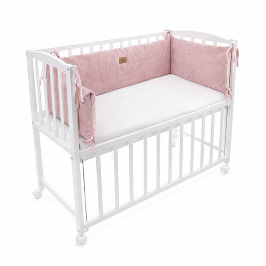 Beistellbett 40x90 mit Nestchen Himbeere in Weiß