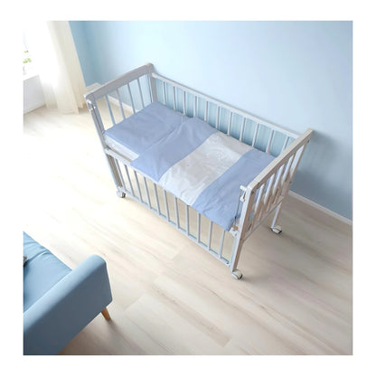 Beistellbett Weiß 40x90 inkl. Matratze & Bettwäsche Set – Viele Farben - babyhafen.de 