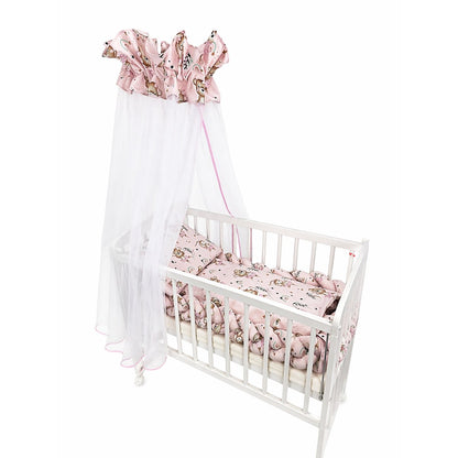 Beistellbett 90x40 Little Ballerina Rosa Komplettset mit Baldachin