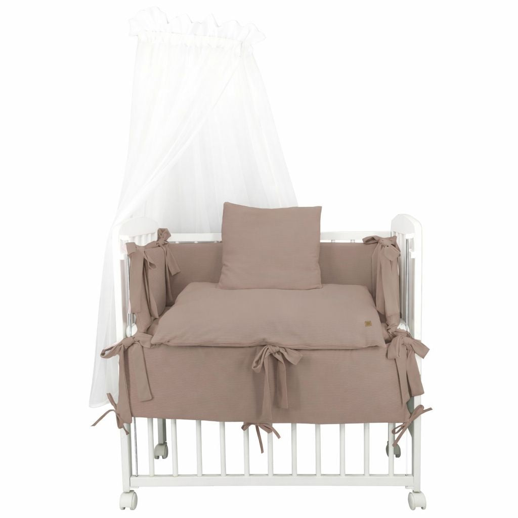 Baby Beistellbett 40 × 90 cm Sweater Soft Mokka aus Kiefernholz