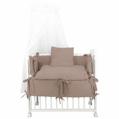 Baby Beistellbett 40 × 90 cm Sweater Soft Mokka aus Kiefernholz