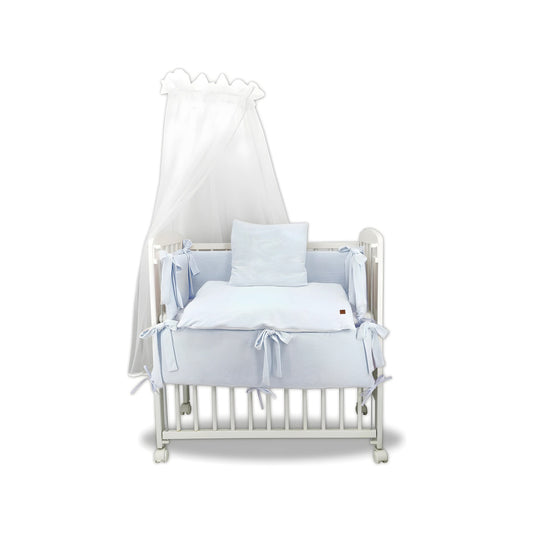 Komplettes Beistellbett-Set Sweater Soft Blau von Babyhafen